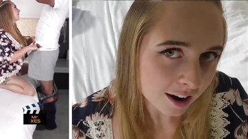 Blonde Teen Easily Persuaded at Her First Porn Casting