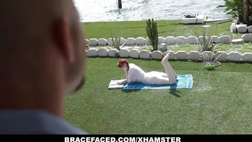 Neighboring Teen Jumps on Redhead Guy's Massive Cock