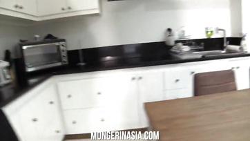 Charming Asian Maid's First Time in the Muff Gets Brutally Sucked Off