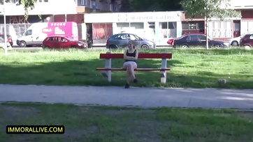 Foreign studs pick up and fill up Budapest babe on the street