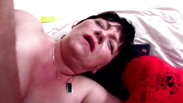 German Granny Milks Young Boy's Cock After Fucking Him