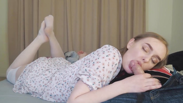 Stepdaughter's Cute Mouth Filled Twice - Double Creampie