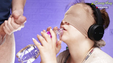 Sloppy Blowjob Surprise in Classmate's Mouth during Taste Testing Game