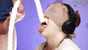 Sloppy Blowjob Surprise in Classmate's Mouth during Taste Testing Game