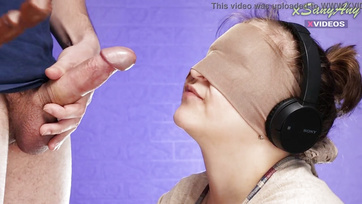 Sloppy Blowjob Surprise in Classmate's Mouth during Taste Testing Game