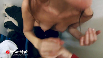 Sneaky Couple Sneaks a Huge One in Shopping Mall Dressing Room