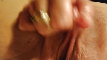 Excited MILF Wife Playing with His Huge Cock
