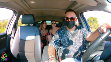 Italian Girls Waking Up Horny in the Car Want to Fuck!