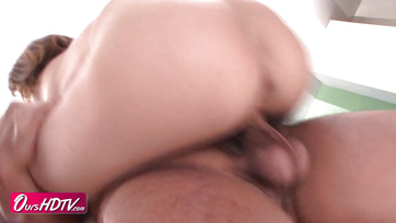 Hairy Asian girl gets filled with cum