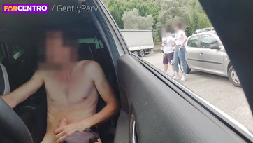 Caught Me Jerking Off in the Car to a Hot Chick...