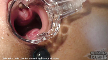 Perverted babe spreads pussy wide...