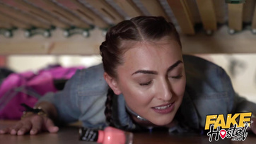 Hotel Encounter - Girls Stuck under the Bed Hardly Fucked