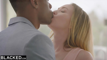 Blonde Babe with a Huge Black Cock in Her Pussy