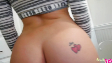 My big-titted step-sister agreed to let me fuck her.