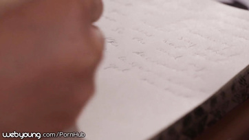 A slutty teen girl devours her cute step-sister's pussy