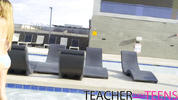 Seductive lesbian teacher seduces student girls and their boyfriends