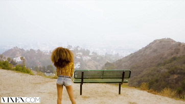 African teen girl flirts with her brother's well-hung buddy