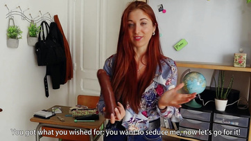 This is how the sexy French teacher would play with your sausage