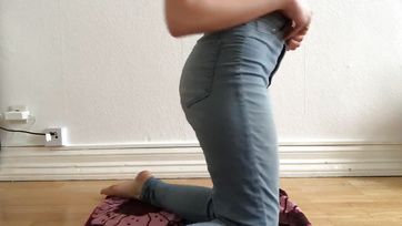 Sexy German teen babe masturbates with a vibrator in her pussy.