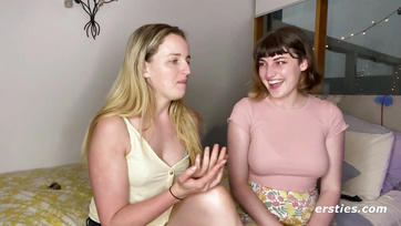 Amateur lesbian girls lick each other's hot pussies