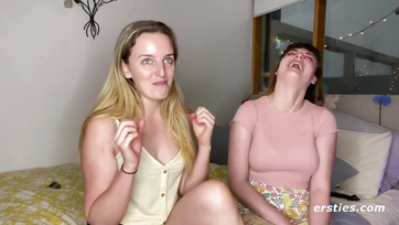 Amateur lesbian girls lick each other's hot pussies