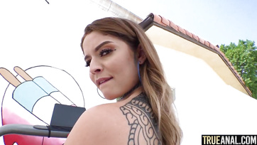 Rough Anal Fuck for Tattooed Teen Girl