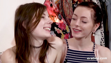 German Teen Lesbians Play with Vibrator