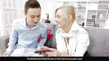 Grateful Hungarian Hottie Gets Her Panties Pulled Down and Takes It in the Ass Like a Champ