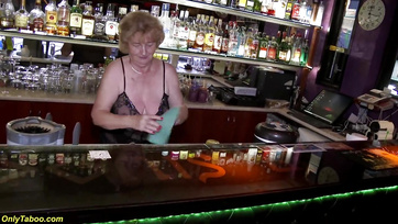 A Hungarian Grandma, 79, Astonished by a Huge Young Cock