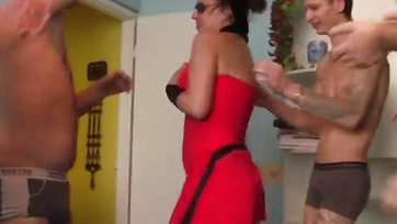 Sucking and Fucking Drunk Budapest Babes at the House Party