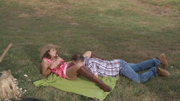 Country Girl Gets Cock in Her Tight Ass Outdoors