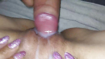 A sexy amateur Hungarian girl's pussy dripping in loads of cum
