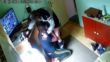 A Budapest Amateur Babe Kneels to Suck Her Ex's Cock