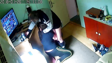 A Budapest Amateur Babe Kneels to Suck Her Ex's Cock
