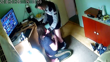 A Budapest Amateur Babe Kneels to Suck Her Ex's Cock