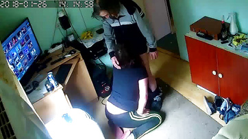 A Budapest Amateur Babe Kneels to Suck Her Ex's Cock