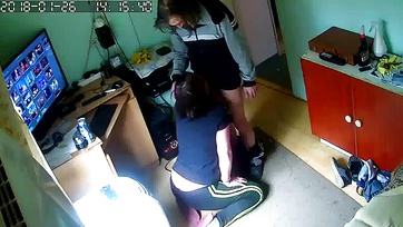 A Budapest Amateur Babe Kneels to Suck Her Ex's Cock