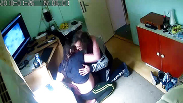 A Budapest Amateur Babe Kneels to Suck Her Ex's Cock