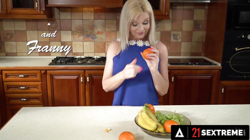 Naughty Hungarian Stepdaughter Gets Wild with Muff-Eating Blond Granny