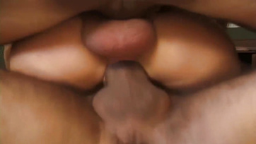 Threesome with a Busty Local Babe - Swallowing Cum at the End