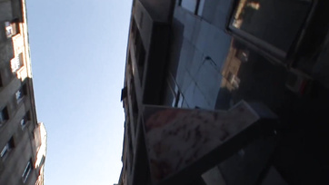 Sucking Beauty in Budapest Streets by Hung Stud
