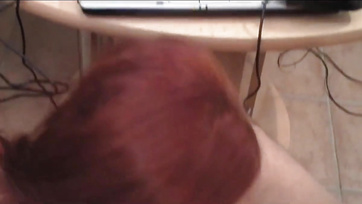 Redhead local girl sucks cock and begs for it in her pussy at the casting