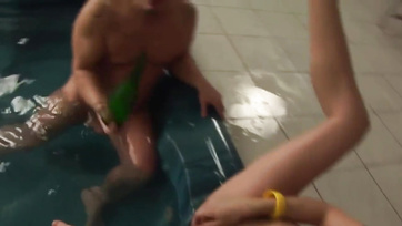 Poolside Butt Stuffing for Hungarian Milf Babe