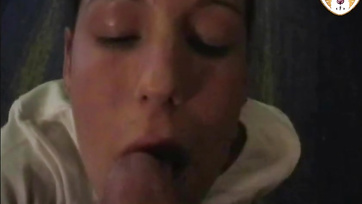 Sexy Hungarian Amateur Babe Orsi Sucks Guy's Cock in a T-shirt