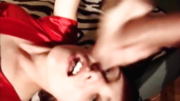 The shy Hungarian girl sucks sausage at her first casting