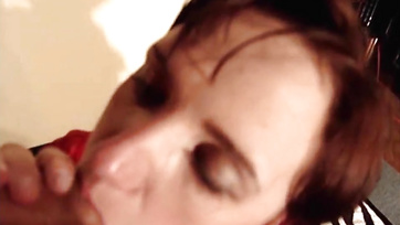 The shy Hungarian girl sucks sausage at her first casting