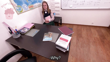 The cool teen cutie got her chubby teacher's cock slammed into her sweet pussy.