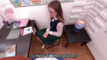The cool teen cutie got her chubby teacher's cock slammed into her sweet pussy.