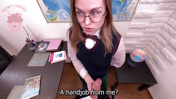 The cool teen cutie got her chubby teacher's cock slammed into her sweet pussy.
