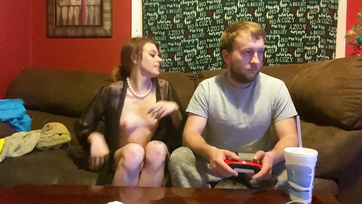 Both guys stuffed their hefty cocks into the tight pussy of the petite slut